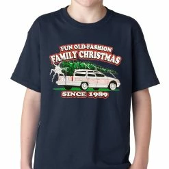 Bewild Fun Old-Fashioned Family Christmas Since 1989 Kids T-shirt Holiday Prints