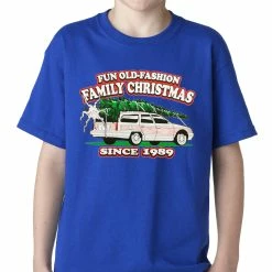 Bewild Fun Old-Fashioned Family Christmas Since 1989 Kids T-shirt Holiday Prints