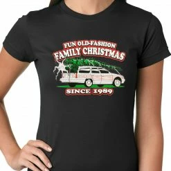 Bewild Fun Old-Fashioned Family Christmas Since 1989 Ladies T-shirt Holiday Prints