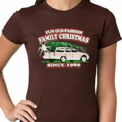 Bewild Fun Old-Fashioned Family Christmas Since 1989 Ladies T-shirt Holiday Prints