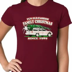 Bewild Fun Old-Fashioned Family Christmas Since 1989 Ladies T-shirt Holiday Prints