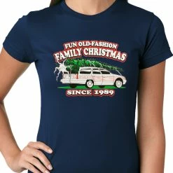 Bewild Fun Old-Fashioned Family Christmas Since 1989 Ladies T-shirt Holiday Prints