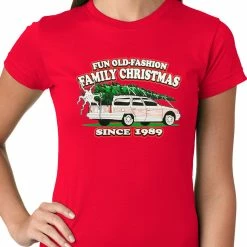 Bewild Fun Old-Fashioned Family Christmas Since 1989 Ladies T-shirt Holiday Prints