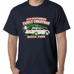 Bewild Fun Old-Fashioned Family Christmas Since 1989 Mens T-shirt Holiday Prints
