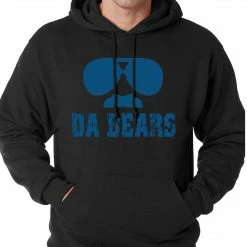 Bewild Sport Inspiration Funny "Da Bears" Sunglasses & Mustache Adult Hoodie