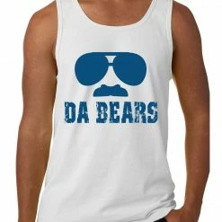Bewild Sport Inspiration Funny "Da Bears" Sunglasses & Mustache Tank Top