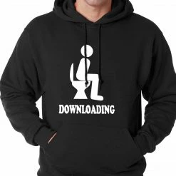 Bewild Funny Downloading Poop Adult Hoodie