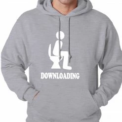 Bewild Funny Downloading Poop Adult Hoodie