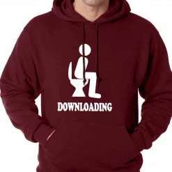 Bewild Funny Downloading Poop Adult Hoodie