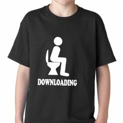 Bewild Funny Downloading Poop Kids T-shirt