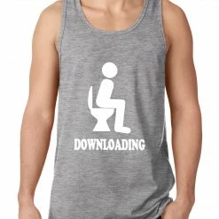 Bewild Cool Funny & Offensive Funny Downloading Poop Tank Top