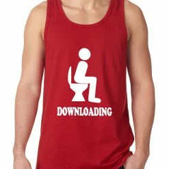 Bewild Cool Funny & Offensive Funny Downloading Poop Tank Top