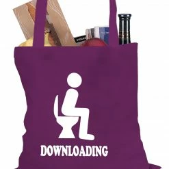 Bewild Funny Downloading Poop Tote Bag Cool Funny & Offensive 13 Bewild Funny Downloading Poop Tote Bag Cool Funny & Offensive