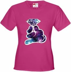 Bewild Galaxy Cartoon Hand Holding Diamond Girl's T-Shirt 17 Bewild Galaxy Cartoon Hand Holding Diamond Girl's T-Shirt