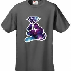 Bewild Cool Funny & Offensive Galaxy Cartoon Hand Holding Diamond Men's T-Shirt