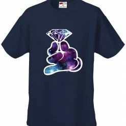 Bewild Cool Funny & Offensive Galaxy Cartoon Hand Holding Diamond Men's T-Shirt