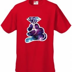 Bewild Cool Funny & Offensive Galaxy Cartoon Hand Holding Diamond Men's T-Shirt
