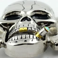 Bewild Belt Buckles Gangsta Blunt Skull Buckle With FREE Leather Belt