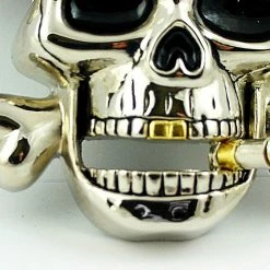 Bewild Belt Buckles Gangsta Blunt Skull Buckle With FREE Leather Belt