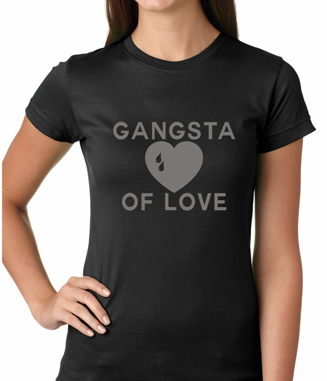 Bewild Gangsta Of Love Heart Teardrop Girls T-shirt Cool Funny & Offensive 3 Bewild Gangsta Of Love Heart Teardrop Girls T-shirt Cool Funny & Offensive