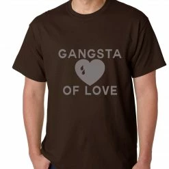 Bewild Gangsta Of Love Heart Teardrop Mens T-shirt