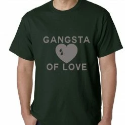 Bewild Gangsta Of Love Heart Teardrop Mens T-shirt