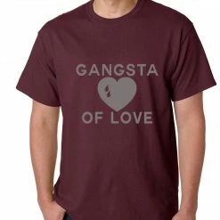 Bewild Gangsta Of Love Heart Teardrop Mens T-shirt