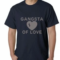 Bewild Gangsta Of Love Heart Teardrop Mens T-shirt