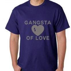 Bewild Gangsta Of Love Heart Teardrop Mens T-shirt