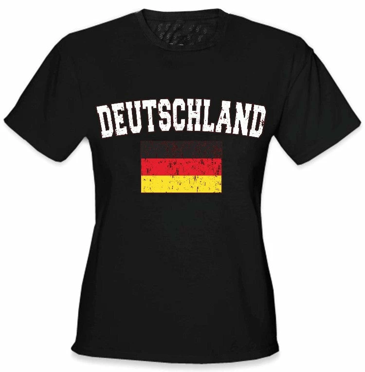 Bewild Nationality & Ethnic Germany "Deutschland" Vintage Flag International Girls T-Shirt 5 Bewild Nationality & Ethnic Germany "Deutschland" Vintage Flag International Girls T-Shirt