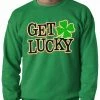 Bewild Get Lucky Irish Shamrock Crewneck