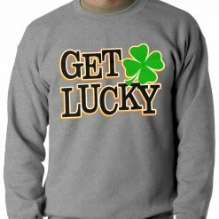 Bewild Get Lucky Irish Shamrock Crewneck
