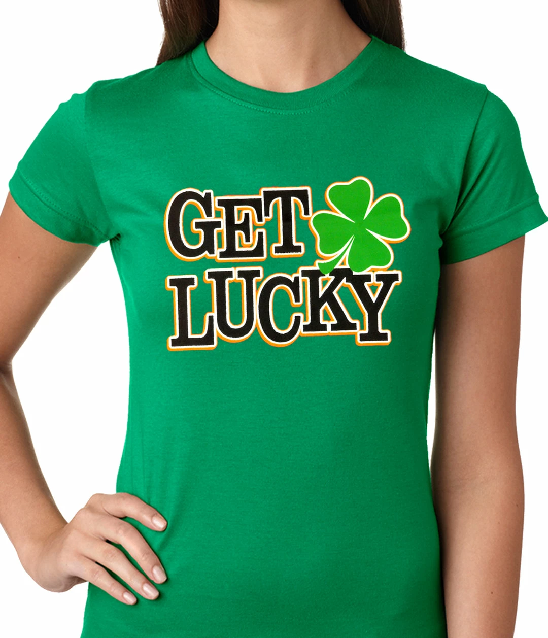 Bewild Get Lucky Irish Shamrock Girls T-shirt 4 Bewild Get Lucky Irish Shamrock Girls T-shirt
