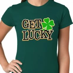 Bewild Get Lucky Irish Shamrock Girls T-shirt 16 Bewild Get Lucky Irish Shamrock Girls T-shirt