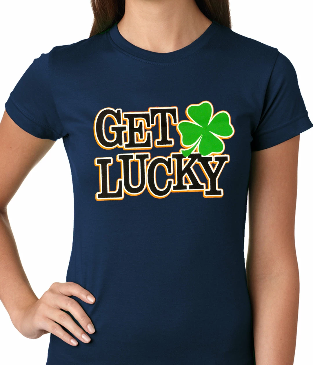 Bewild Get Lucky Irish Shamrock Girls T-shirt 10 Bewild Get Lucky Irish Shamrock Girls T-shirt