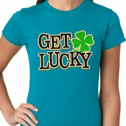 Bewild Get Lucky Irish Shamrock Girls T-shirt 20 Bewild Get Lucky Irish Shamrock Girls T-shirt