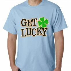Bewild Get Lucky Irish Shamrock Mens T-shirt St.Patricks Day