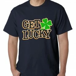 Bewild Get Lucky Irish Shamrock Mens T-shirt St.Patricks Day