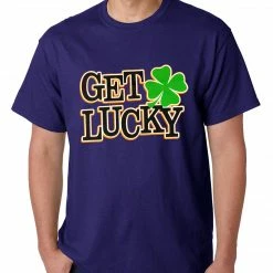 Bewild Get Lucky Irish Shamrock Mens T-shirt St.Patricks Day