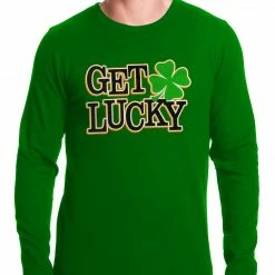 Bewild Get Lucky Irish Shamrock Thermal Shirt