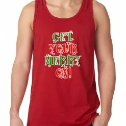 Bewild Holiday Prints Get Your Merry On Christmas Tank Top