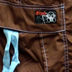 Bewild Ghast Cargo Drawstring Pants (Brown/Lt. Blue)