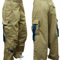 Bewild Ghast Cargo Drawstring Pants (Khaki / Blue)