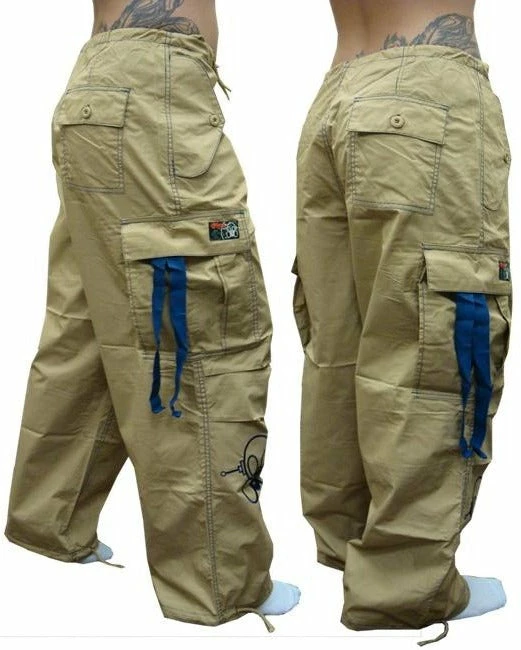 Bewild Ghast Cargo Drawstring Pants (Khaki / Blue) 5 Bewild Ghast Cargo Drawstring Pants (Khaki / Blue)