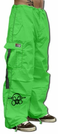 Bewild Ghast Cargo Drawstring Pants (Lime/Black)