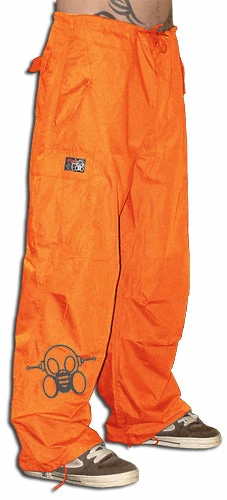 Bewild Ghast Cargo Drawstring Pants (Orange/Charcoal)
