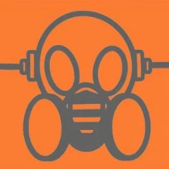 Bewild Ghast Cargo Drawstring Pants (Orange/Charcoal)