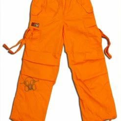 Bewild Ghast Cargo Drawstring Pants (Orange/Charcoal)