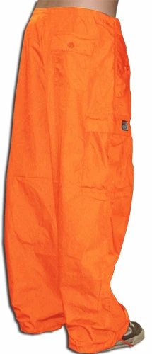 Bewild Ghast Cargo Drawstring Pants (Orange/Charcoal)