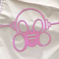 Bewild Ghast Cargo Drawstring Pants (White/Pink)